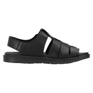 Sandale barbati Rieker 24262-00-Negru casual piele naturala cu talpa joasa negru