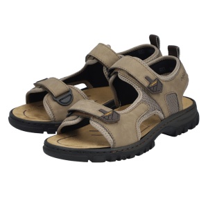 Sandale barbati Rieker 25055-64-Bej sport piele ecologica cu talpa joasa bej