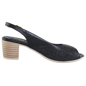 Sandale dama Dogati 669-01-Negru elegant piele naturala cu toc negru