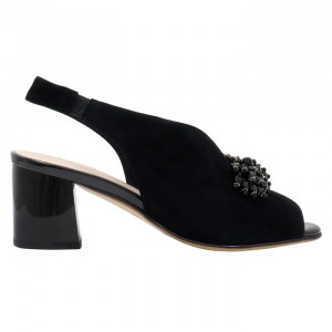Sandale dama Epica J7H2679-3822-01-I-Negru elegant piele intoarsa cu toc negru