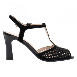 Sandale dama Epica JI1K04-M844-P8563T-01-I-Negru elegant piele intoarsa cu toc negru