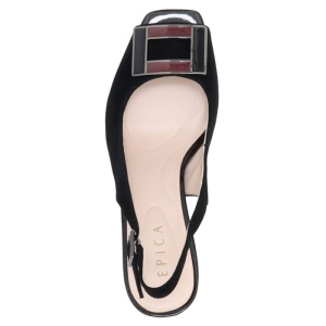 Sandale dama Epica K3K320107A-01-I-Negru elegant piele intoarsa cu toc negru