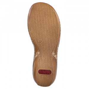 Sandale dama Rieker 62858-12-Albastru-Deschis casual sintetic cu talpa joasa albastru deschis