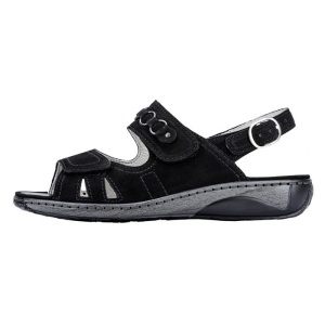Sandale dama, Waldlaufer, 210004-191-001-Garda-Negru, casual, piele naturala, cu talpa joasa, negru