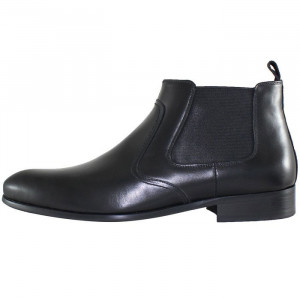 Cizme barbati, Eldemas, F5003-22-Negru, elegant, piele naturala, scurte, cu toc, negru