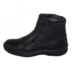 Cizme barbati Krisbut 6340-4-3-Negru casual piele naturala scurte cu talpa joasa negru