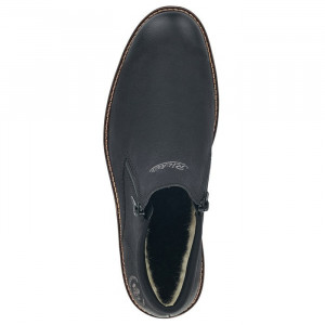 Cizme barbati Rieker 15391-00-Negru casual piele naturala scurte cu toc negru