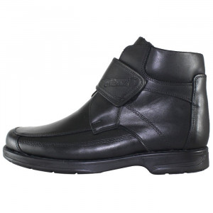 Ghete barbati, Nicolis, 44049-Negru, casual, piele naturala, imblanite, cu toc, negru