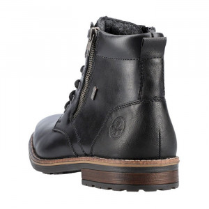 Ghete barbati Rieker 33212-00-Negru casual piele naturala cu toc negru