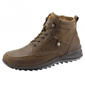 Ghete barbati Waldlaufer 388801-200-822-Helle-Maro casual piele naturala imblanite cu talpa groasa maro
