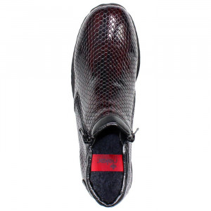 Ghete dama Rieker 58392-35-Bordo casual piele ecologica cu talpa joasa bordo