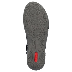 Ghete dama Rieker 72581-00-Negru casual piele ecologica cu talpa joasa negru