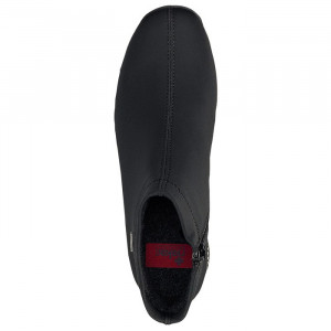 Ghete dama Rieker 98251-00-Negru casual tex impermeabil cu talpa joasa negru