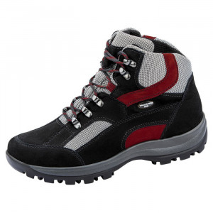 Ghete dama Waldlaufer 471900-452-583-Holly-Negru sport piele naturala impermeabil cu talpa joasa negru