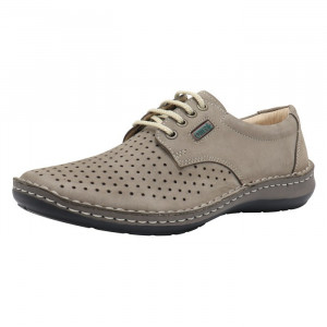 Pantofi barbati Otter OT9554-14-2-Gri casual piele naturala perforati cu talpa joasa gri