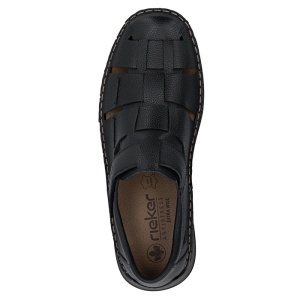 Pantofi barbati Rieker 05281-00-Negru casual piele naturala perforati cu talpa joasa negru
