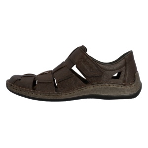 Pantofi barbati, Rieker, 05281-25-Maro, casual, piele naturala, perforati, cu talpa joasa, maro
