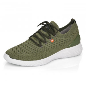 Pantofi barbati Rieker 07402-54-Verde sport textil cu talpa joasa verde
