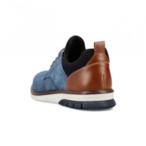 Pantofi barbati Rieker 14450-14-Albastru casual piele ecologica cu talpa joasa albastru