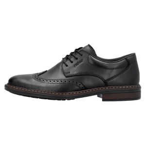 Pantofi barbati, Rieker, 17620-00-Negru, casual, piele naturala, cu toc, negru