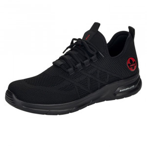 Pantofi barbati Rieker B7376-00-Negru sport textil cu talpa joasa negru