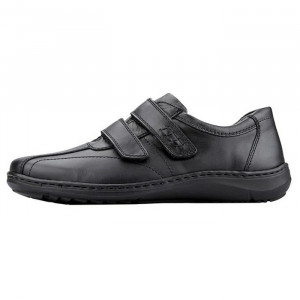 Pantofi barbati, Waldlaufer, 478301-174-001-Herwig-Negru, casual, piele naturala, cu talpa joasa, negru