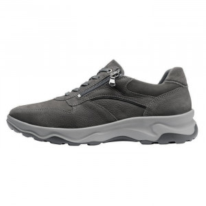 Pantofi barbati, Waldlaufer, 718006-407-052-H-Max-Gri, casual, piele naturala, cu talpa groasa, gri