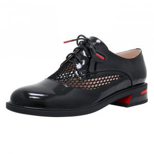 Pantofi dama Epica D02022SS0722018-01-L-Negru elegant piele naturala cu toc negru