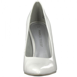 Pantofi dama Marco Tozzi 2-22415-20-123-Alb elegant piele ecologica cu toc alb
