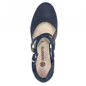 Pantofi dama Remonte D0827-14-Albastru-Inchis casual piele naturala cu toc albastru inchis