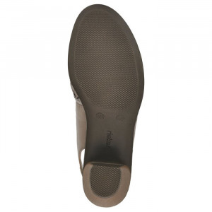 Pantofi dama Rieker 40981-64-Bej casual piele naturala cu toc bej