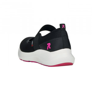 Pantofi dama Rieker 42102-00-Negru casual textil cu platforma negru