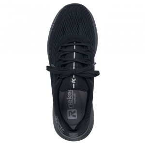 Pantofi dama Rieker 42103-01-Negru sport textil cu platforma negru