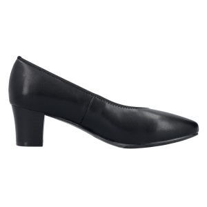 Pantofi dama Rieker 44650-04-Negru casual piele naturala cu toc negru