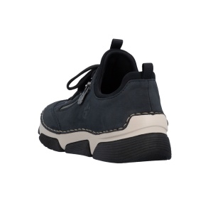 Pantofi dama Rieker 45973-17-Albastru casual piele ecologica cu talpa joasa albastru
