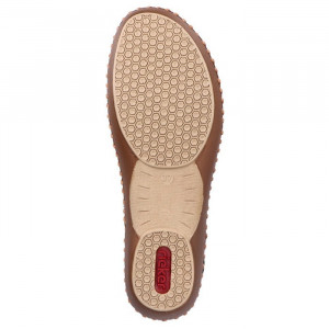 Pantofi dama Rieker M1655-54-Verde casual piele ecologica cu talpa joasa verde