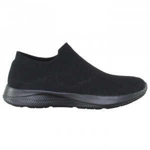 Pantofi dama Rieker N9962-01-Negru sport textil cu talpa joasa negru