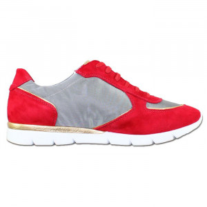 Pantofi dama Semler 74-758-4-Rosu casual piele intoarsa cu talpa joasa rosu