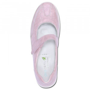 Pantofi dama Waldlaufer 385065-106-121-Roz casual piele naturala cu talpa joasa roz