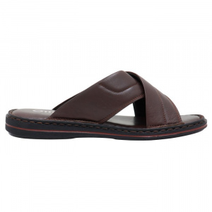 Papuci barbati Otter H6170-24-C4-N-Maro casual piele naturala cu talpa joasa maro