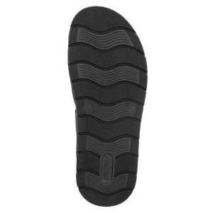 Sandale barbati Rieker 24262-00-Negru casual piele naturala cu talpa joasa negru