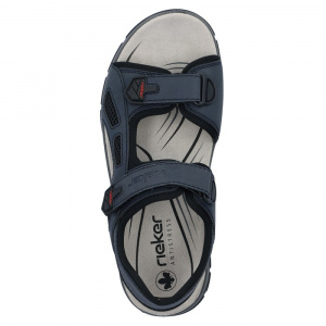 Sandale barbati Rieker 26955-14-Albastru-Inchis sport piele ecologica cu talpa groasa albastru inchis