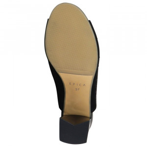 Sandale dama Epica JICL031-MX853-P8563BT-01-I-Negru elegant piele intoarsa cu toc negru