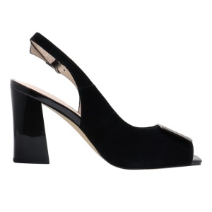 Sandale dama Epica K3K320107A-01-I-Negru elegant piele intoarsa cu toc negru
