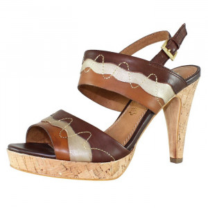 Sandale dama Marco Tozzi 2-28372-22-Maro casual piele naturala cu toc maro