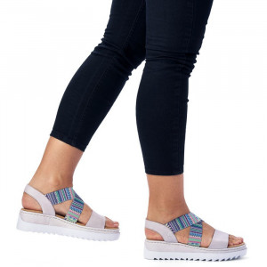 Sandale dama Rieker V44G8-30-Mov casual piele ecologica cu talpa joasa mov