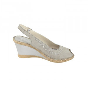 Sandale dama Walk in the city 7250-3131-Gri casual piele naturala cu platforma gri