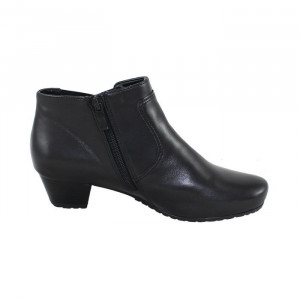 Botine dama Ara 12-42013-Negru casual piele naturala cu toc negru