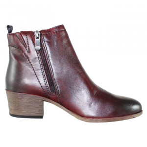 Botine dama Marco Tozzi 2-25320-33-507-Bordo casual piele naturala cu toc bordo
