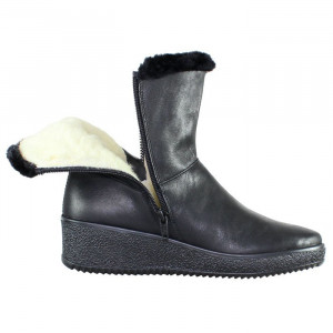 Cizme dama Rieker Y4471-00-Negru casual piele naturala scurte cu platforma negru